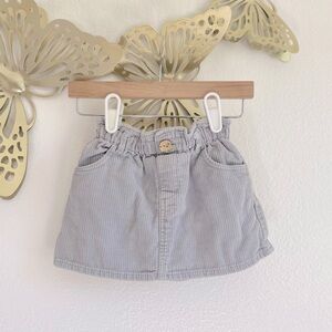 Zara Gray Corduroy Skirt